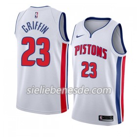 Herren NBA Detroit Pistons Trikot Blake Griffin 23 Nike Weiß Swingman